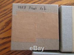 1953 1954 1955 US MInt Silver Proof Sets in Unopened Seal Boxes
