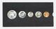 1953 1c, 5c, 10c, 25c, & 50c U. S. Mint 5 Coin Proof Set In Black Card Holder