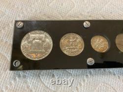 1953 5 Coin US Mint Silver Proof Set Gem Coins in White Capital Holder