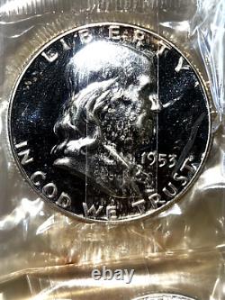 1953 SILVER PROOF SET WITH ORIGINAL BOX & CELLOPHANE/Uncertified! See Photos