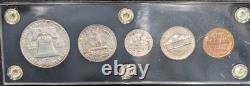 1953 U. S. MINT PROOF SET in Black Capitol Holder 5 coins (3 are 90% silver)