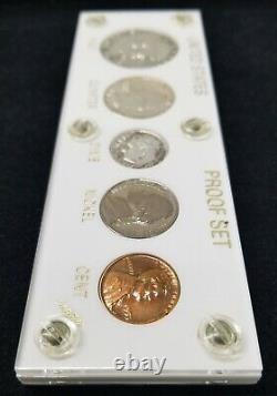1953-p Us Proof Set 90% Silver Coins In Capital Holder Some Cameo