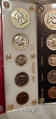 1954-1964 Silver Proof Sets 90% Silver Coins In Holders 10 Year Run 11 Proof Set