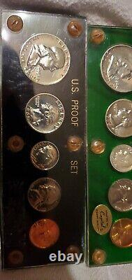 1954-1964 Silver Proof Sets 90% Silver Coins In Holders 10 Year Run 11 Proof Set