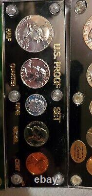 1954-1964 Silver Proof Sets 90% Silver Coins In Holders 10 Year Run 11 Proof Set