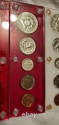 1954-1964 Silver Proof Sets 90% Silver Coins In Holders 10 Year Run 11 Proof Set