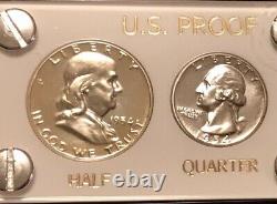 1954 US Mint Proof Set Gem Coins in White Capital Holder Free Shipping