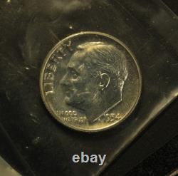 1954 US Mint Proof Set OGP Original Box Set with Franklin Half Dollar Etc