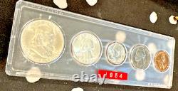 1954-US Proof Set 90% Silver-in Clear Whitman Holder