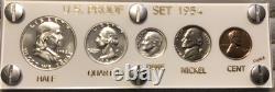 1954 US Silver Proof Set Frosty Gem Coins White Capital Holder Display Box