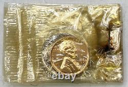 1954 US Silver Proof Set in Original Cellophane but NO BOX Cameo Quarter Coins