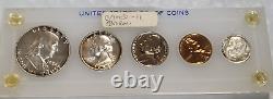1954 U. S. MINT SILVER PROOF SET DEEP MIRROR FLASHY COINS in NEW CAPITAL A690