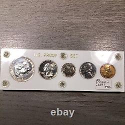 1954-U. S. Mint Silver Proof Set in Capital Holder-5 Coins-Tough Date-070222-01