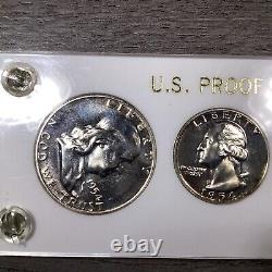 1954-U. S. Mint Silver Proof Set in Capital Holder-5 Coins-Tough Date-070222-01
