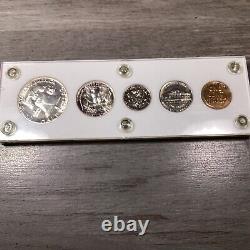 1954-U. S. Mint Silver Proof Set in Capital Holder-5 Coins-Tough Date-070222-01