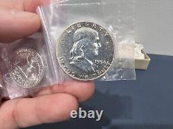 1954 United States Mint Silver Proof Set 5 Coin with Original Box + Tissue (AAE)