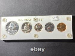 1954 Us Mint Silver Proof Set 5 Coins Complete Capitol Plastics