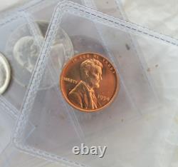 1954 Us Silver Proof Set 90% Silver Coins In Original Mint Box