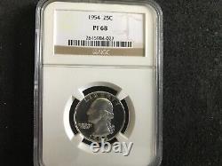 1954, Washington Quarter, Certified Proof 68, By NGC WOWZER