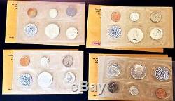 1955,1956,1957,1958,1959,1960,1961,1962,1963,1964 US Mint Silver Proof Set Lot