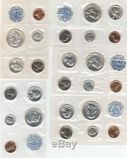 1955,1956,1957,1958,1959,1960,1961,1962,1963,1964 US Mint Silver Proof Set Lot