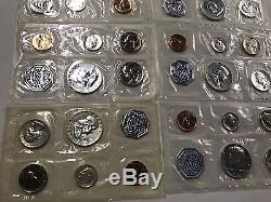 1955-1964 Proof Sets Lot of 10 United States Mint Proof Sets 90% Silver FREE S/H