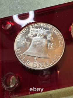 1955 PROOF SET IN CAPITAL HOLDER Cameo Franklin And More. 90 Silver
