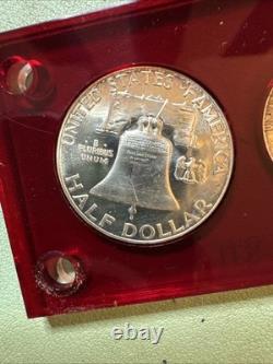 1955 PROOF SET IN CAPITAL HOLDER Cameo Franklin And More. 90 Silver