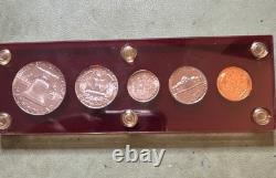 1955 PROOF SET IN CAPITAL HOLDER Cameo Franklin And More. 90 Silver