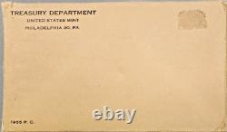 1955 PROOF SET envelope still sealed. Original as issued by US Mint