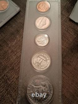 1955 P Proof Set Gem Quality, Silver Half, Quarter And Dime. Brilliant Unc Coins