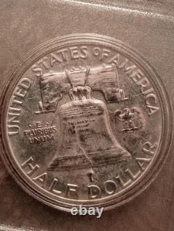 1955 P Proof Set Gem Quality, Silver Half, Quarter And Dime. Brilliant Unc Coins