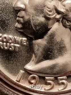 1955 P Proof Set Gem Quality, Silver Half, Quarter And Dime. Brilliant Unc Coins