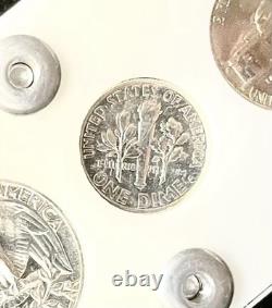 1955 P White Capital Proof Holder US Mint Silver 5 Coin Set. Gotta See FREE SHIP