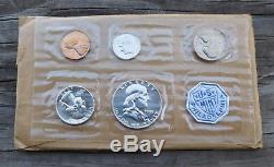 1955 Proof Set 90% Silver Coins Rare Type 1 Franklin Half Dollar Coin Flat Pack