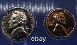 1955 Silver Proof Set with silver Cameo Franklin half, Washington qtr & dime