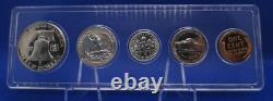 1955 Silver Proof Set with silver Cameo Franklin half, Washington qtr & dime