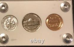 1955 US Mint Silver Proof Set Gem Coins in White Capital Holder