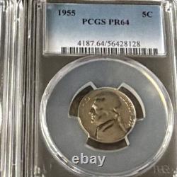 1955 US Proof Set Proof Strike 1C, 5C, 10C, 25C, and 50C PR64-67
