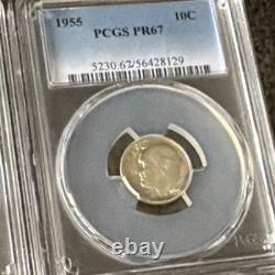 1955 US Proof Set Proof Strike 1C, 5C, 10C, 25C, and 50C PR64-67