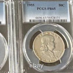 1955 US Proof Set Proof Strike 1C, 5C, 10C, 25C, and 50C PR64-67
