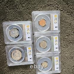 1955 US Proof Set Proof Strike 1C, 5C, 10C, 25C, and 50C PR64-67