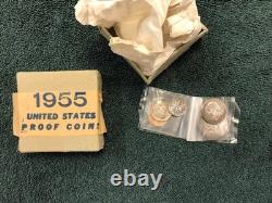 1955 US Proof Set Toned Quarter & Franklin The End of an Era