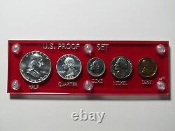 1955 US Silver Proof Set 5-Coin in Capital Plastics Holder