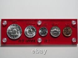1955 US Silver Proof Set 5-Coin in Capital Plastics Holder