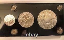 1955 US Silver Proof Set in Black Lucite Display case Nice Set