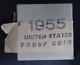 1955 Us Silver Proof Set In Original Box & Packaging 1c-50c Gorgeous Bu Coins