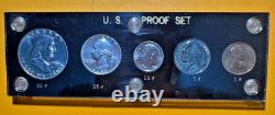 1955 United States Mint Silver Proof Set 5 Coins in Plastic Holder