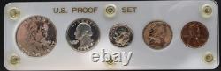 1955 United States Mint Silver Proof Set 5-coins Capital Plastic Holder