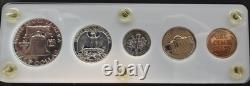 1955 United States Mint Silver Proof Set 5-coins Capital Plastic Holder